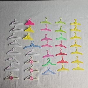 Barbie Hangers Lot of 37 Vintage Snap Filigree Clip Mod